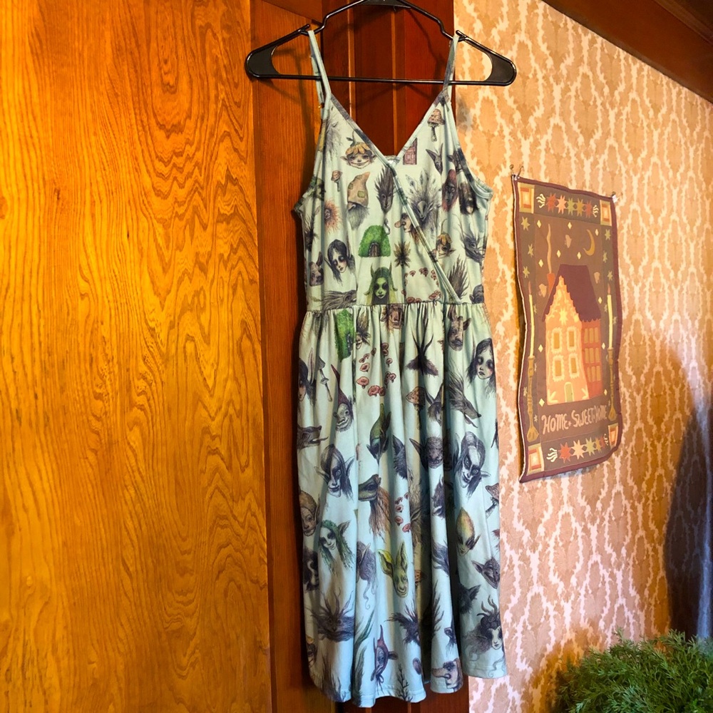 Brett Manning art faerie fairy gnome dress
